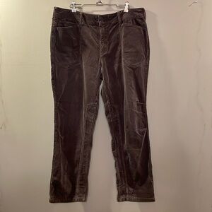 Pilcro Brown Corduroy Straight-Leg Pants